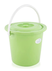 Welltex Bucket with Lid, 4.5 Gallons, Green