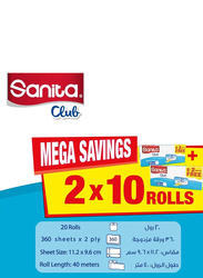 Sanita Club Toilet Paper, 20 Roll, 360 Sheets