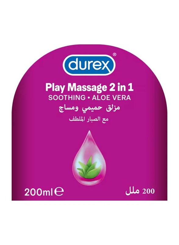 Durex Play Massage 2 in 1 Intimate Lubricant with Soothing Aloe Vera, 200ml