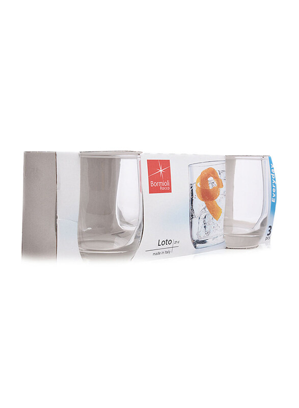 

Bormioli Rocco 3-Pieces Loto Water Glass Set, Clear