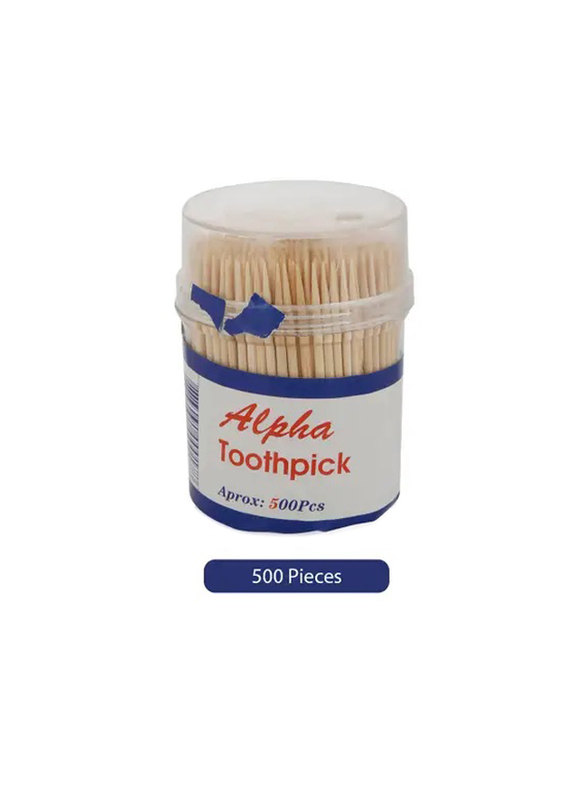 Alpha Wooden Toothpicks, 500 Pieces