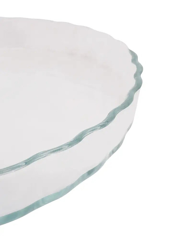 Homemaker Ahm Fluted Glass Plate, 1.2L