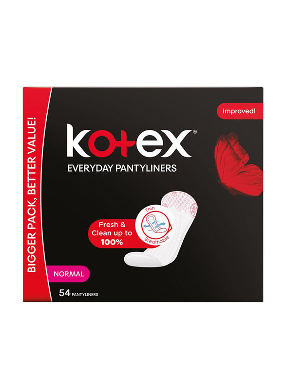 

Kotex Fresh & Clean Everyday Panty Liners - Normal - 54 Pieces