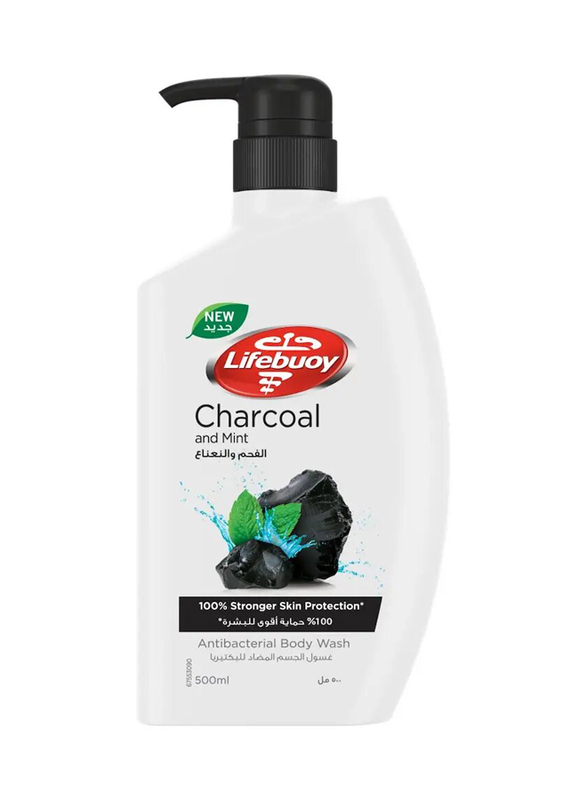 Lifebuoy Charcoal and Mint Antibacterial Body Wash - 500ml