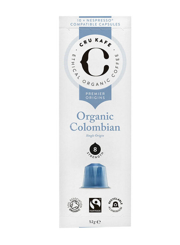 

CRU Kafe Organic Colombian Capsules Coffee, 10 Pieces