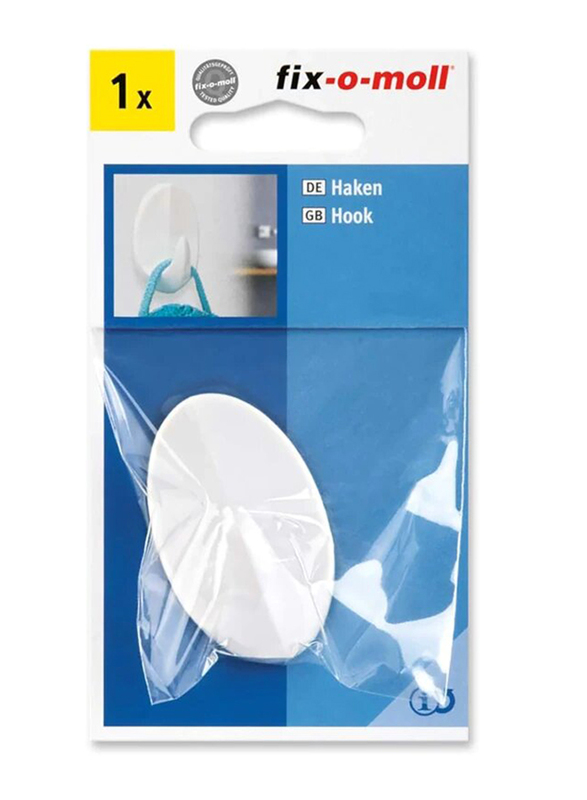 Fix-o-moll Hooks Self Adhesive, 5639-01, White