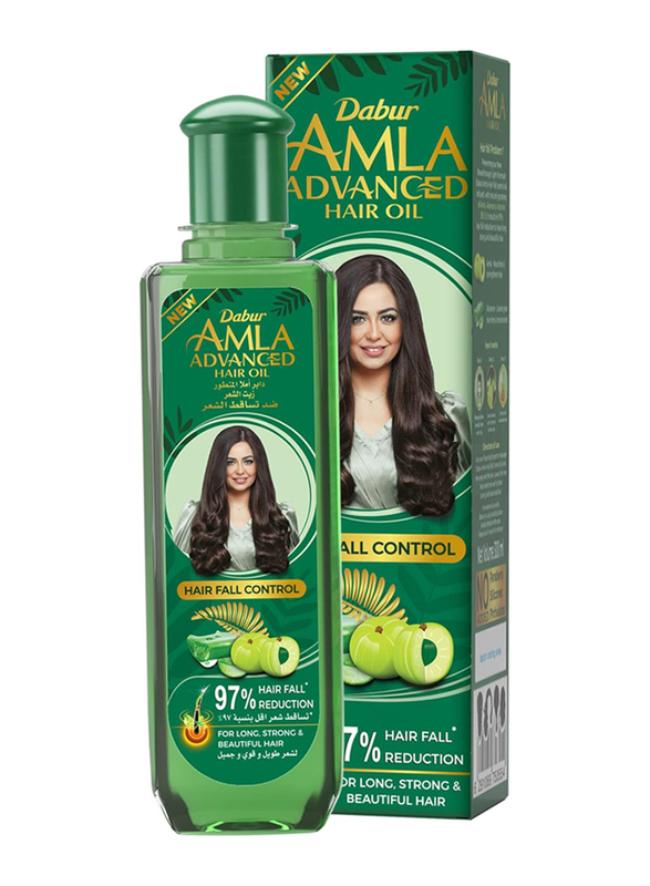 Dabur Amla Advanced Hair Oil with 97% Fall Reduction Aloe Vera Vitamins B5 E, 200ml