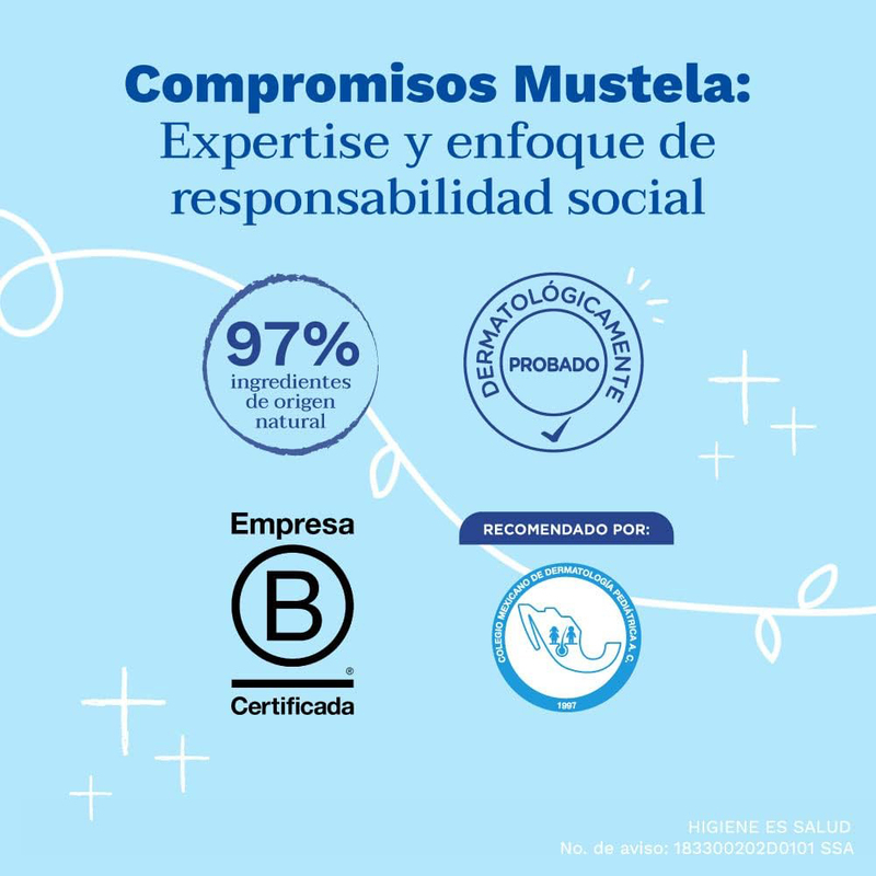 Mustela 25-Piece Cleansing Body and Pompis Cleansing Wipes for Kids