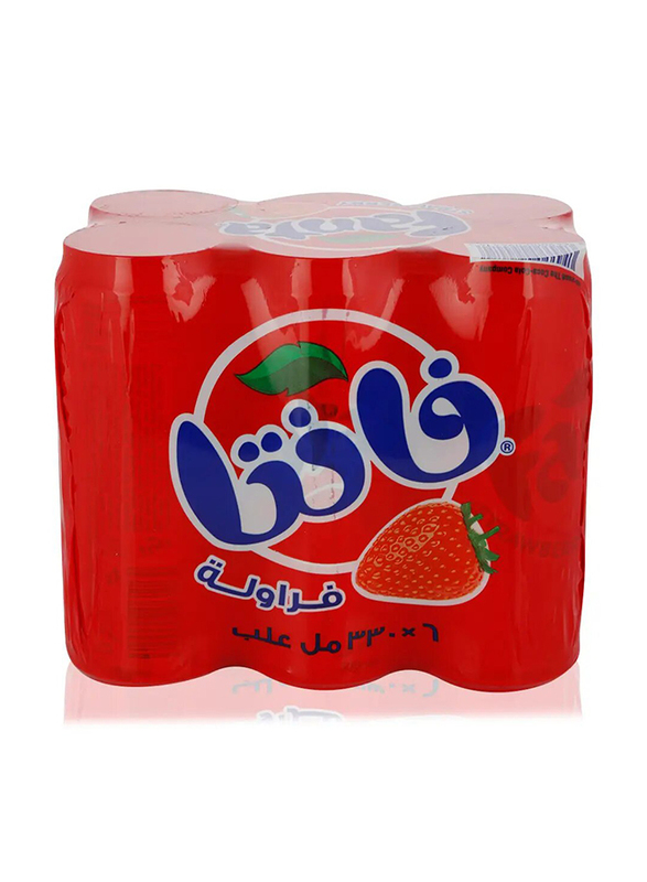 Fanta Strawberry Flavor Carbonated Soft Drink - 6 x 330ml
