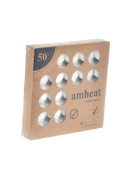 Amheat 8hrs Tealight Candle, 50 Pieces, White