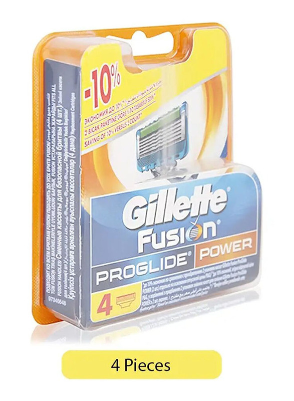 Gillette Fusion Proglide Power Razor Blades for Men - 4 Pieces