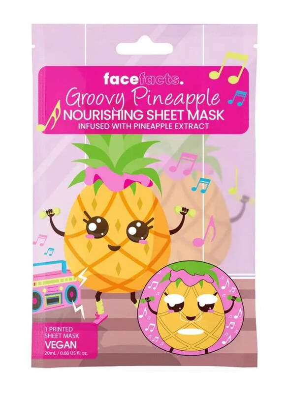 

Face Facts Groovy Pineapple Nourishing Sheet Mask, 20ml