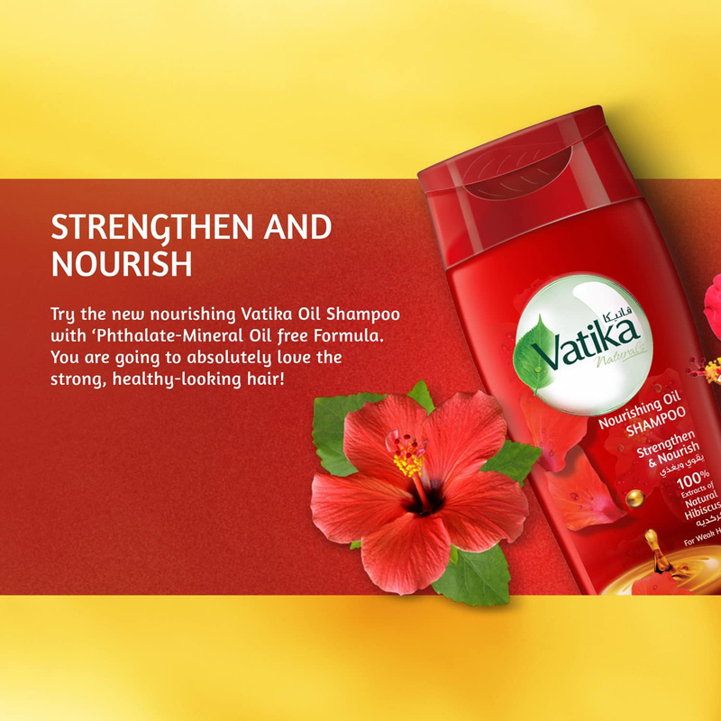 Vatika Natural Oil Shampo Hibiscus, 2 x 425ml