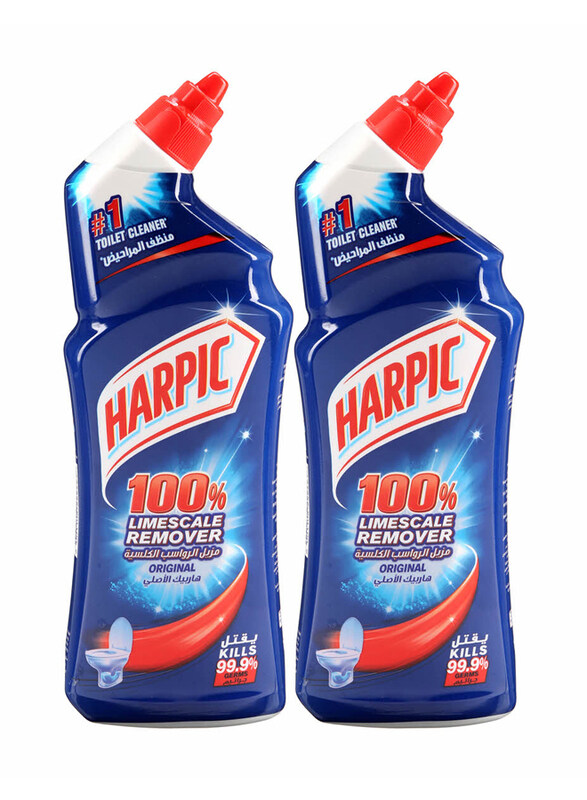 

Harpic Toilet Cleaner Liquid Limescale Remover Original, 1L Twin Pack