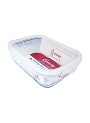 Sunray Borosilicate Glass Rectangular Food Container, 1040ml, Clear