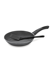 Tramontina 2-Pieces 26cm Round Frying Pan with Spatula, 43x26x8.5cm, Black