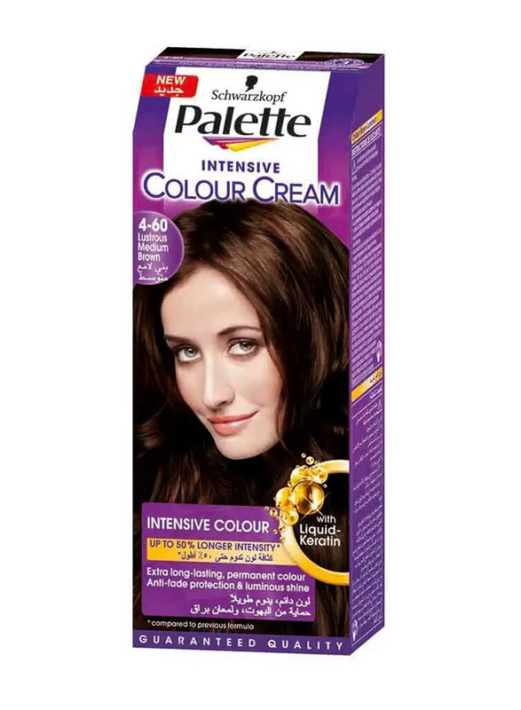 Palette Intensive Colour Cream, 4-60 Lustrous Medium Brown, 50ml