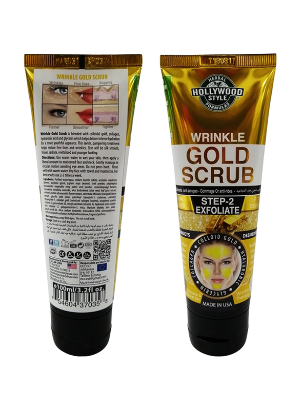 Hollywood Style Wrinkle Gold Scrub, 100ml