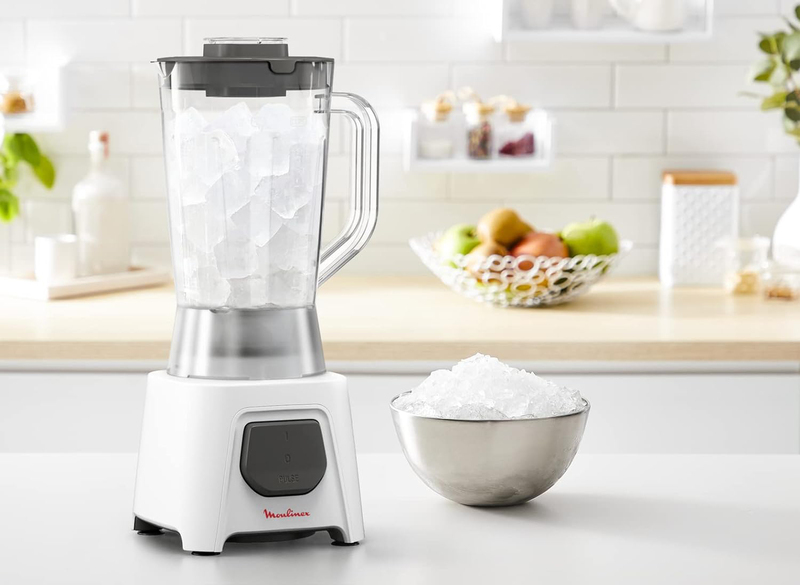 Moulinex 1.5L Plastic Smoothie Maker Blender, 450W, LM2B3127, White