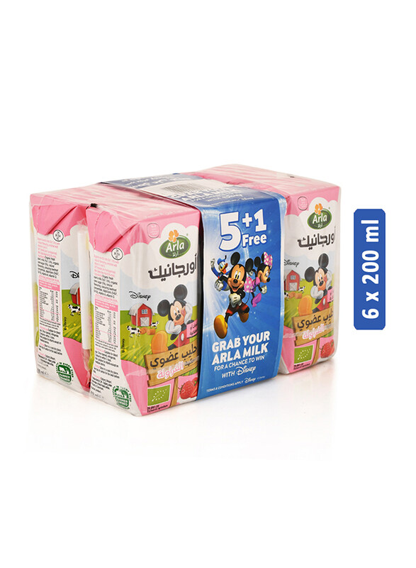 

Arla Strawberry Organic Milk, 6 x 200 ml