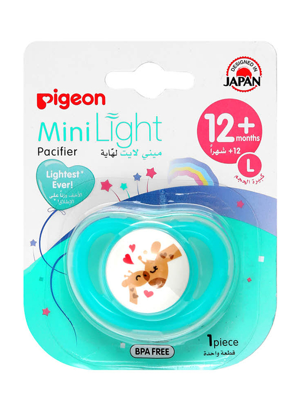 Pigeon Minilight Pacifier Unisex, Large, 12+ Months, Clear