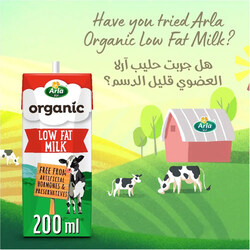 Arla Organic Strawberry Milk, 6 x 200 ml