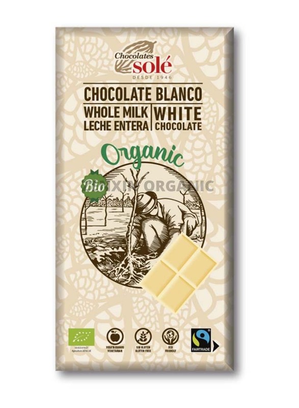 

Chocolates Sole Organic White Chocolate, 100g