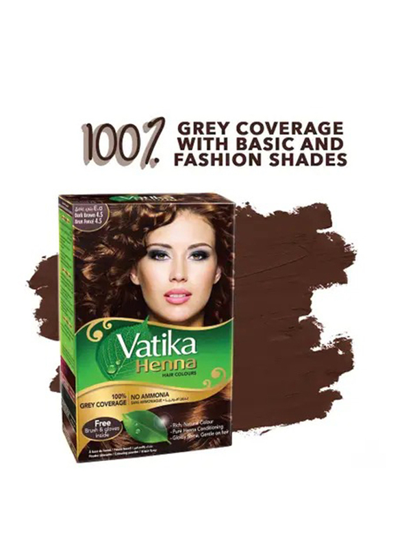 Dabur Vatika Henna Hair Color, 60g, 4.5 Dark Brown