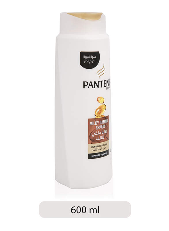 Pantene Pro-V Milky Damage Repair Shampoo for Damaged Hair, 600ml