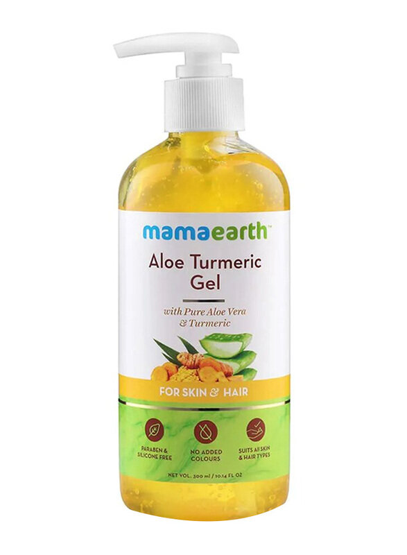 

Mamaearth Aloe Turmeric Gel with Pure Aloe Vera & Turmeric for Skin & Hair, 300ml