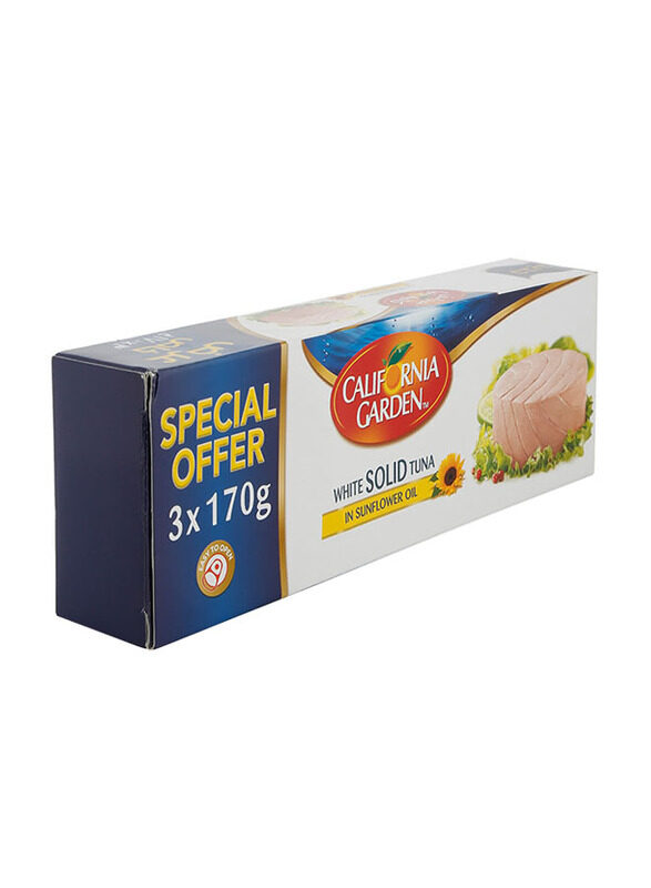 

California Garden White Solid Tuna in Sunflower Oil, Multipack 3 x 170g