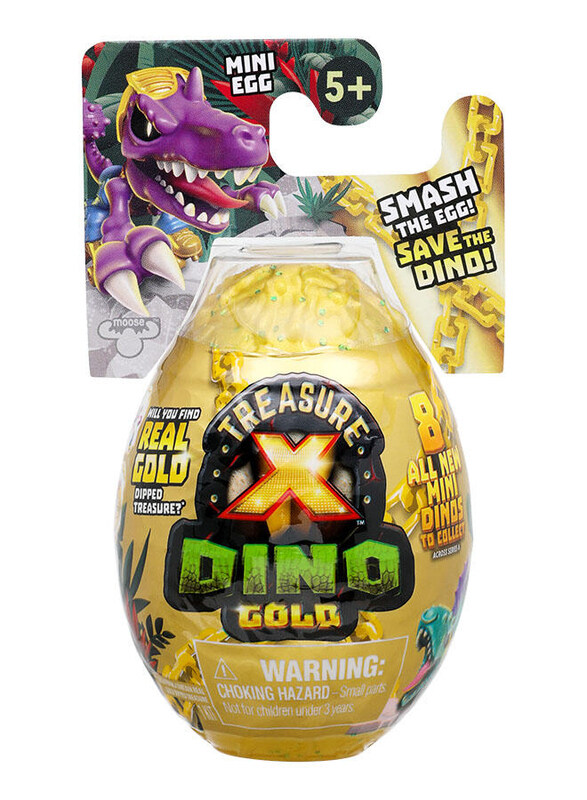 

Moose Toys Treasure X Dino Gold Mini Egg, Assorted, Figures & Statues, 1 Piece, Ages 5+