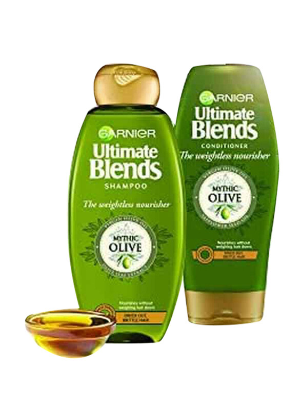 

Garnier Ultra Doux Mythic Olive Shampoo and Conditioner for All Hair Types, 400ml, 2 Piece