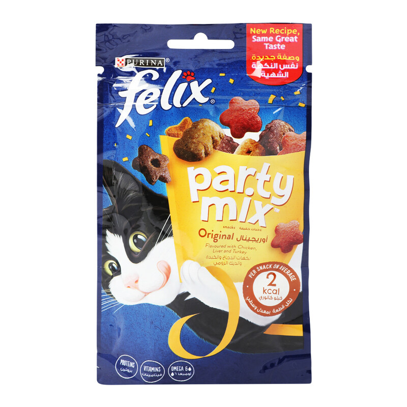

Purina Felix Party Mixed Original Cat Dry Food, 8 x 60g
