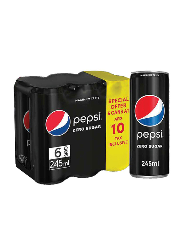 Pepsi Zero, 6 x 245ml
