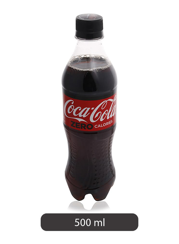 Coca Cola Zero Calories Soft Drink Bottle, 500ml