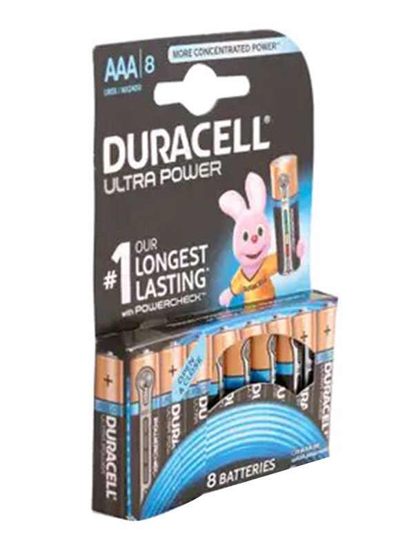 

Duracell Ultra Power Type AAA 1.5V Alkaline Battery, 8 Pieces