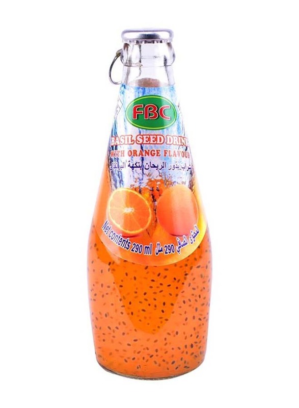 FBC Basil Seed Drink With Orange Flavour, 290ml