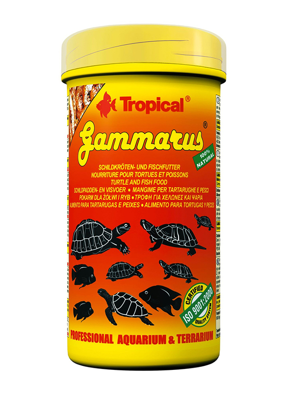Tropical Gammarus Turtle and Fish Dry Food, 250 ml