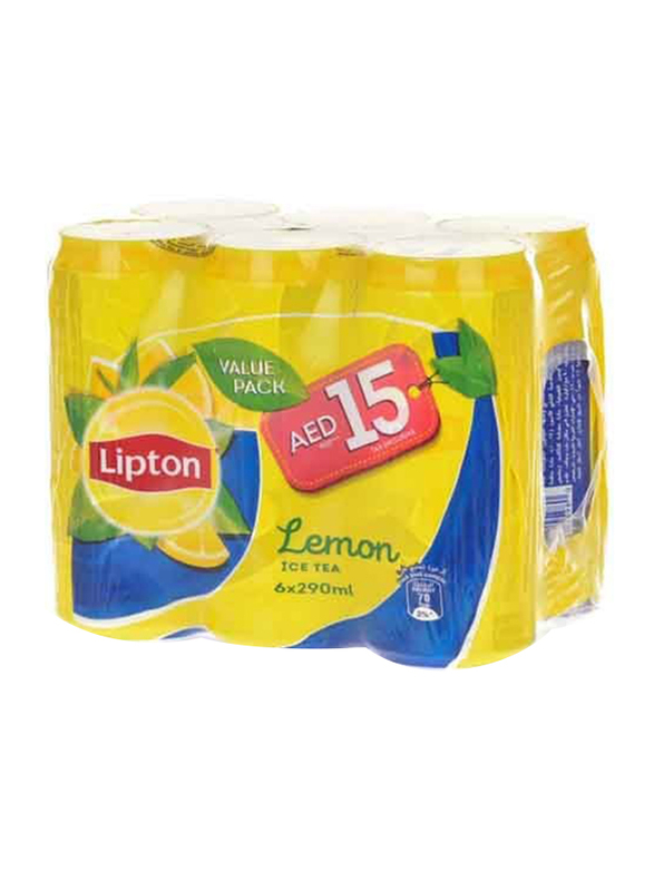Lipton Lemon Ice Tea, Value Pack, 6 x 290ml
