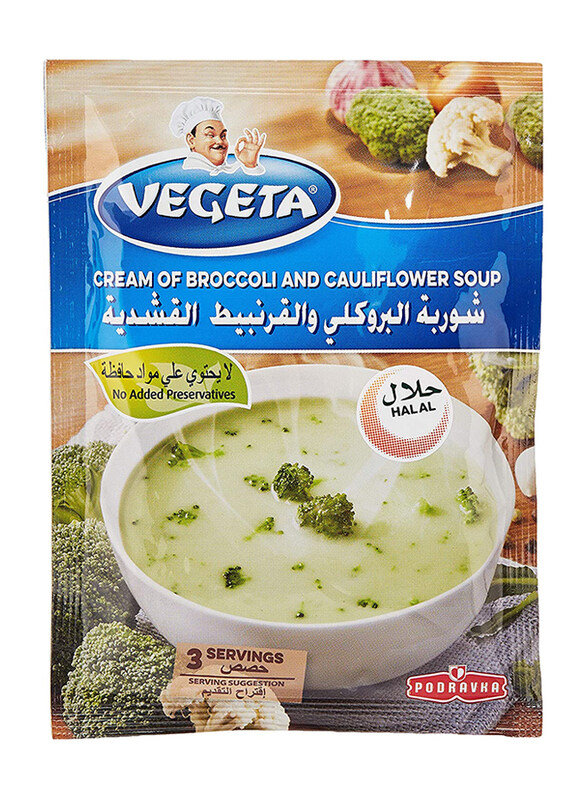 

Vegeta Cream Of Broccoli And Cauliflower Soup, 66g