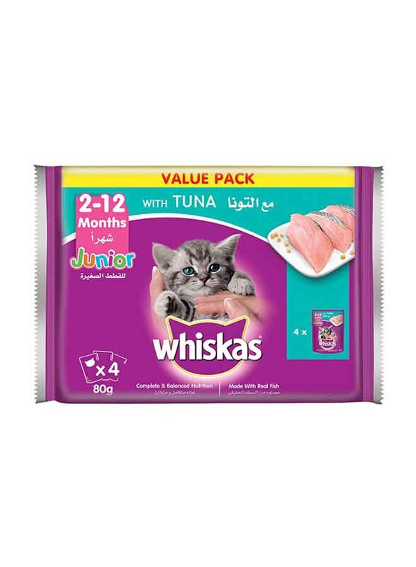 Whiskas With Tuna Kitten, 4 x 80g