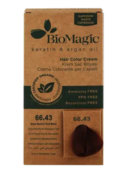 Biomagic Keratin & Argan Oil Permanent Hair Color Cream Set, 66/43 Deep Dark Blonde Mahogany Gold