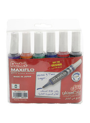 Pentel MaxiFlo Whiteboard Markers Set, 6 Pieces