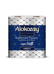 Alokozay Bathroom Tissue - 4 Rolls x 2 Ply x 200 Sheets