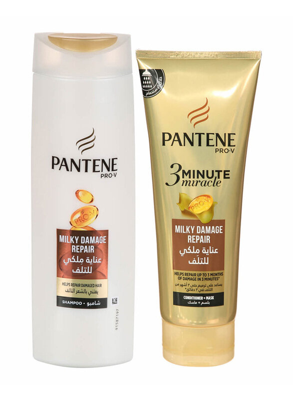 

Pantene Miracle Milky Damage Repair Shampoo + Conditioner Set - 400 ml + 200 ml