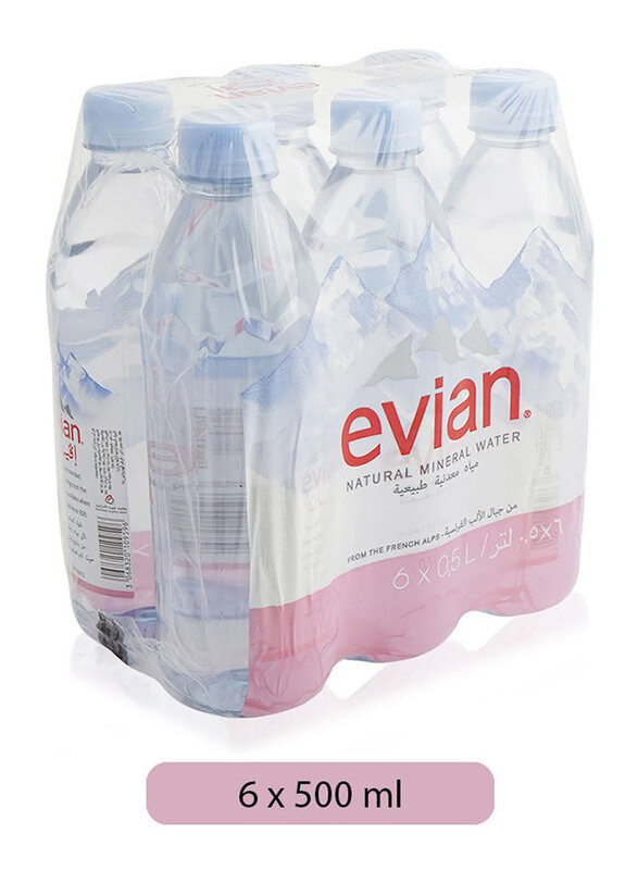 

Evian Natural Mineral Water - 6 x 500ml