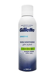 Gillette Aloe Vera Sensitive Skin Soothing Shaving Foam, 200ml