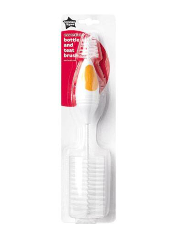 Tommee Tippee Essentials Bottle & Teat Brush, Orange