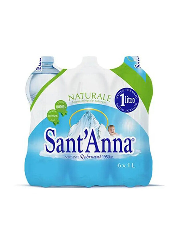 

Sant'Anna Natural Mineral Water, 6 x 1 Liter